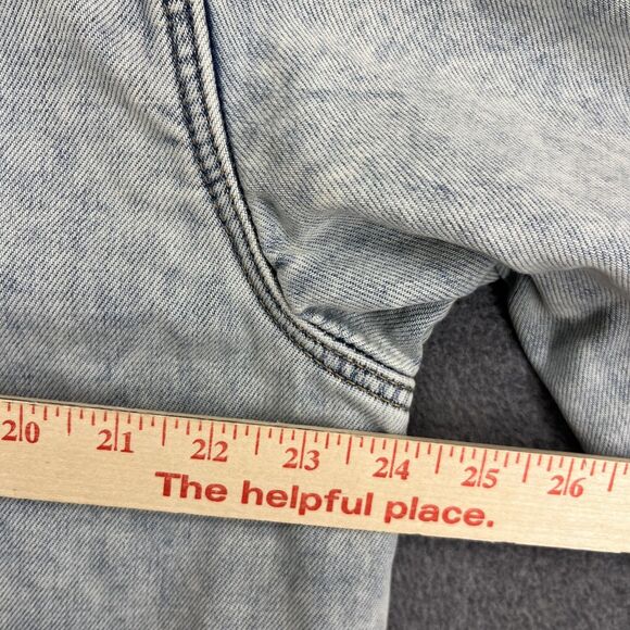 Wild Fable Denim Shirt Womens Large Light Wash Snap Front Shacket 100% Cotton - Picture 12 of 16